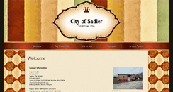 Desktop Screenshot of cityofsadler.org