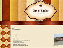 Tablet Screenshot of cityofsadler.org